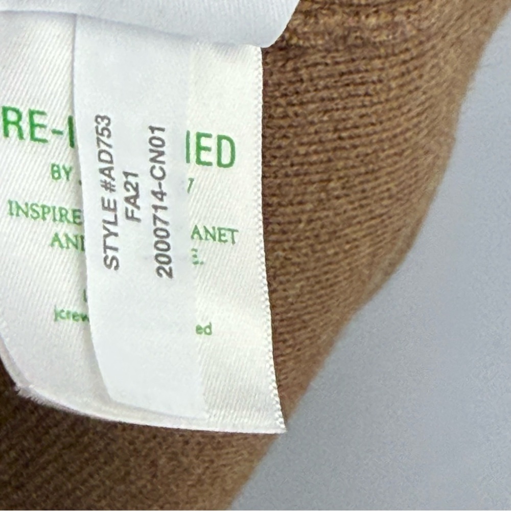 NWT J Crew Ella Open Front Long Sweater Blazer Coat XL in Dark Camel Tan AD753 - Picture 12 of 15